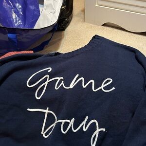 Navy 'Game Day' Women's Crew Neck Sweater